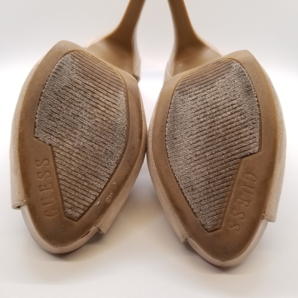 GUESS Open Toed Nude Heels - Picture 4 of 13
